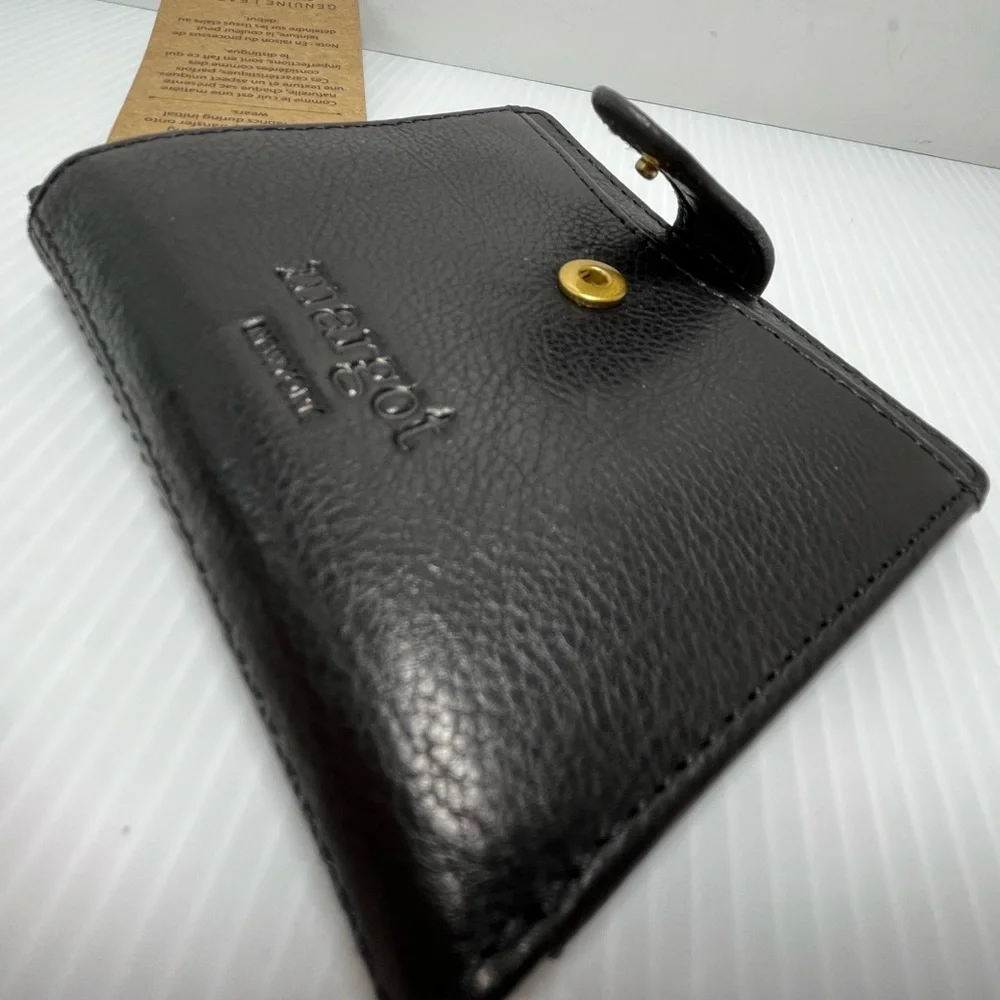 Genuine Leather Lizzie Compact Bifold Wallet by Margot New York - Picture 8 of 16